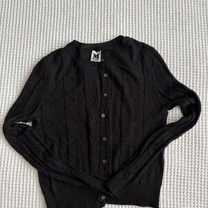 M Missoni Chevron Knit Cardigan Sweater – Black – US 4